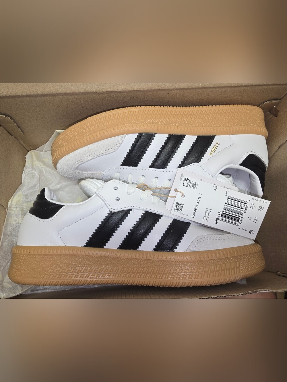 Adidas Samba Classic Leather Sneakers - White/Black/Gum